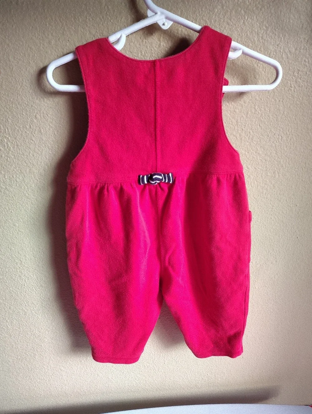 Vintage 90's Gymboree Rainbow Tag Infant Girl's Heart & Star Red Overall Set